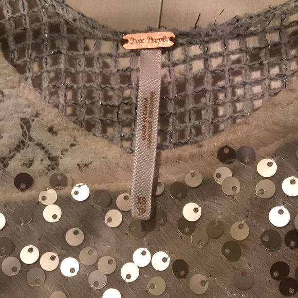 Free people - crochet/sequin crop - Picture 2 of 2